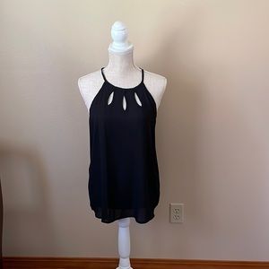 Papermoon Women's Walita Cutout Detail Blouse in Black Size M - NWT